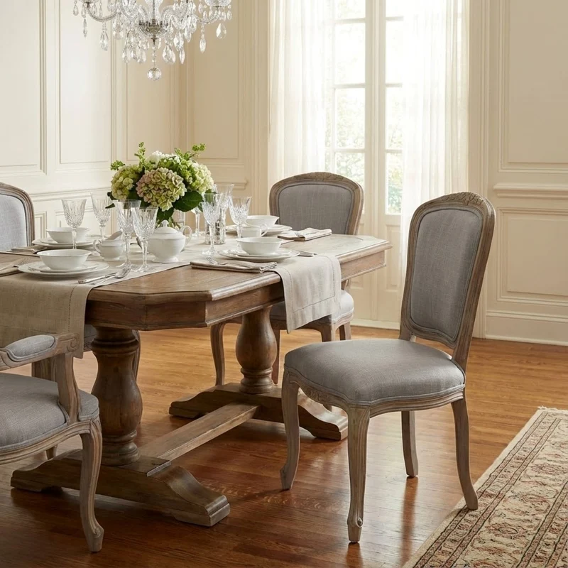Sedia vintage seduta imbottita in Legno cm 52x49x86 - ROYCE