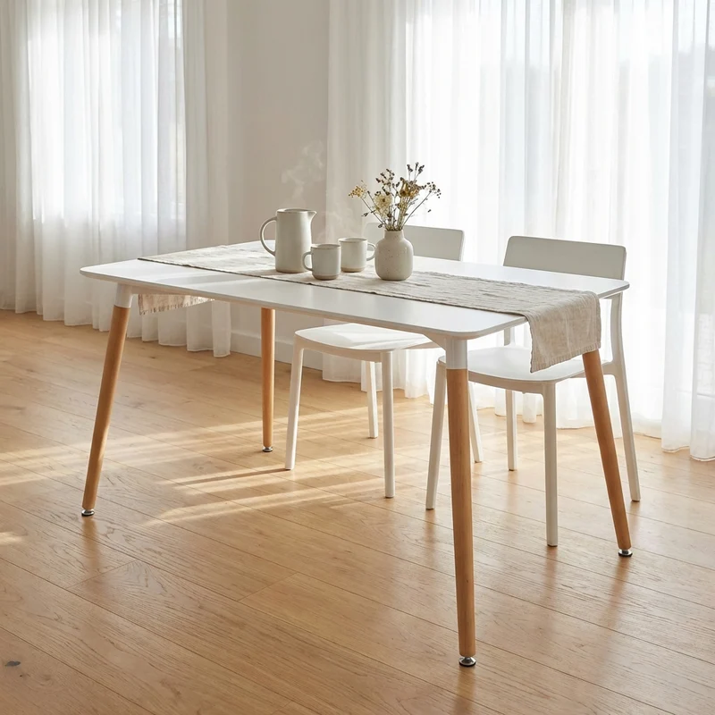 Tavolo da Pranzo in Legno Plastica cm 120x80x75 - LYON