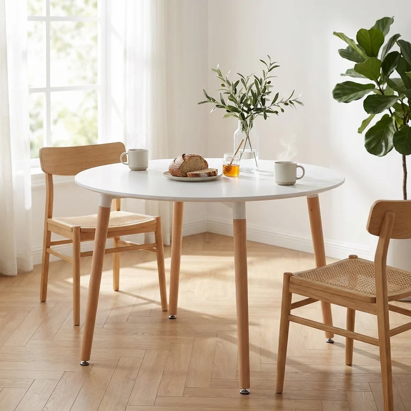 Tavolo da Pranzo Rotondo con piano in ABS cm 120 - LYON