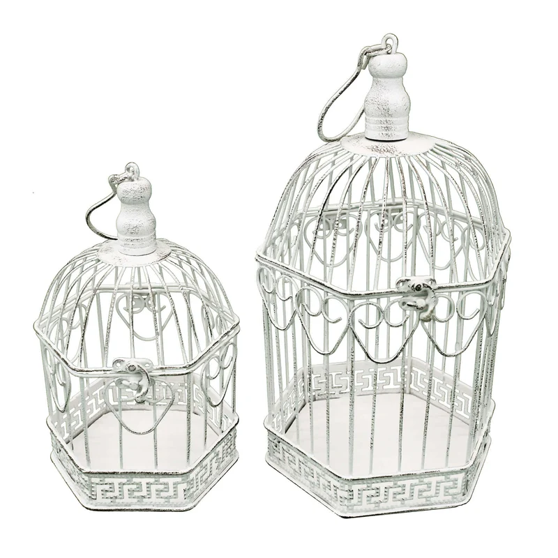 Set di 2 gabbie esagonali in Acciaio cm 20x18 5x42 - TRISTAND