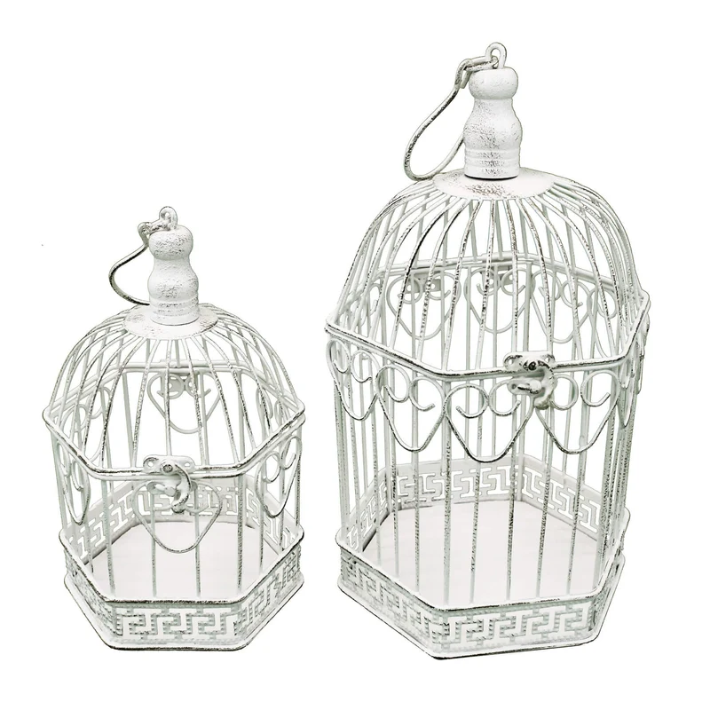 Set di 2 gabbie esagonali in Acciaio cm 20x18 5x42 - TRISTAND