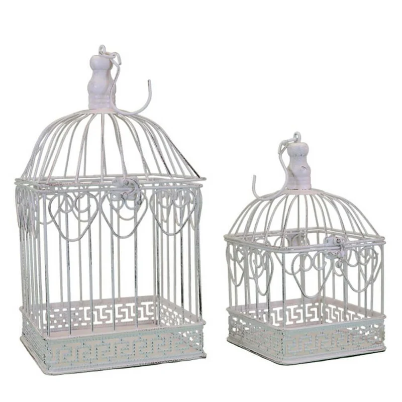 Set di 2 gabbie rettangolari in Acciaio cm 18 5x19x42 - HUBERT
