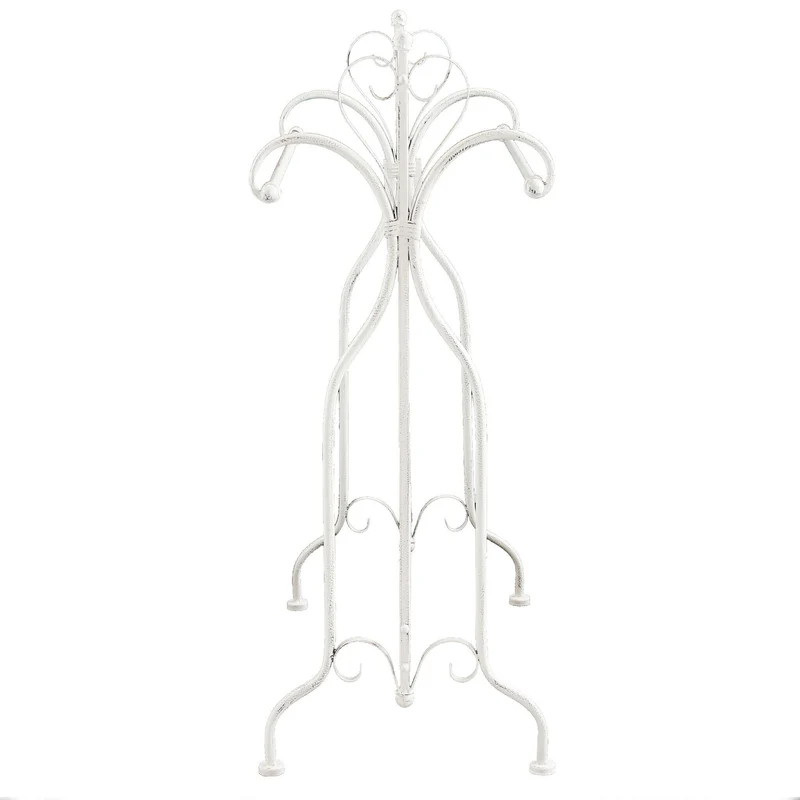 Porta asciugamani stile provenzale verniciato in Acciaio cm 68x37x90 - SEBASTIAN