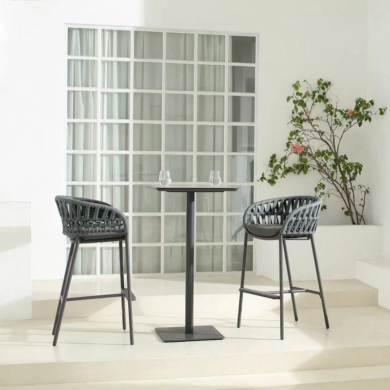 Set 4 sgabelli impilabili da giardino Tahiti