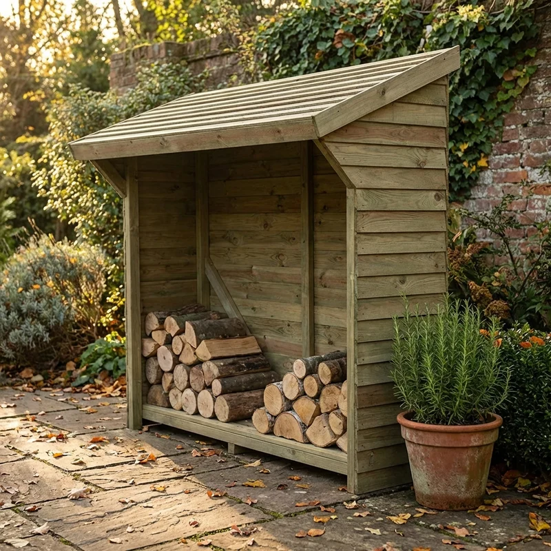 Legnaia da Giardino impregnata in Legno cm 217x80x180 - SACHEVERELL
