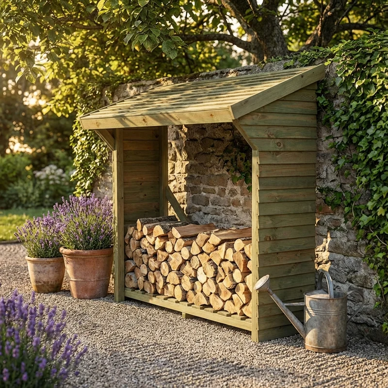 Legnaia da Giardino impregnata in Legno cm 217x80x180 - SACHEVERELL