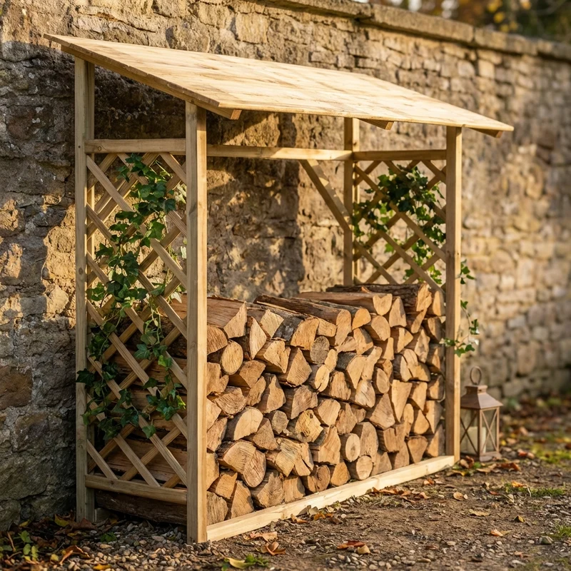 Legnaia da Giardino in Legno cm 180x66x177 - STAN