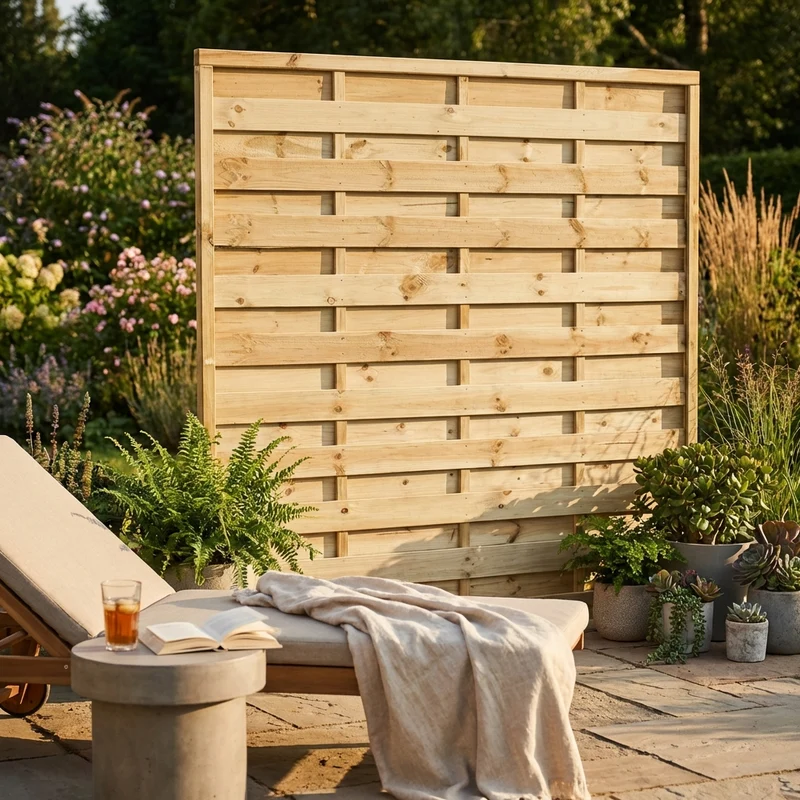 Frangivento da Giardino in Legno cm 180x3 4x180 - IAN