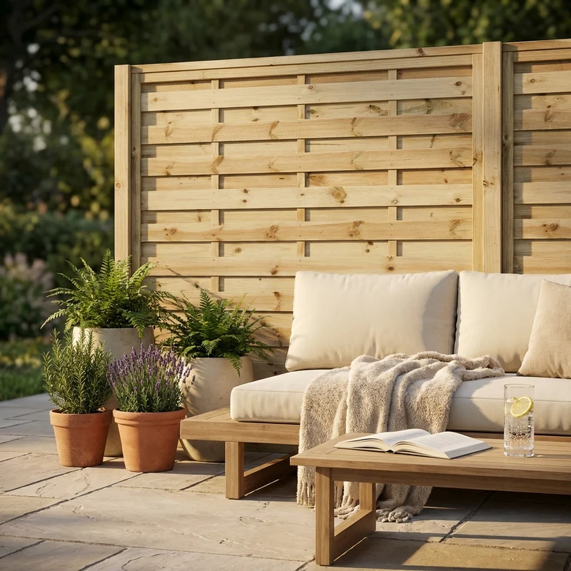 Frangivento da Giardino in Legno cm 120x4 4x180 - STAFFORD