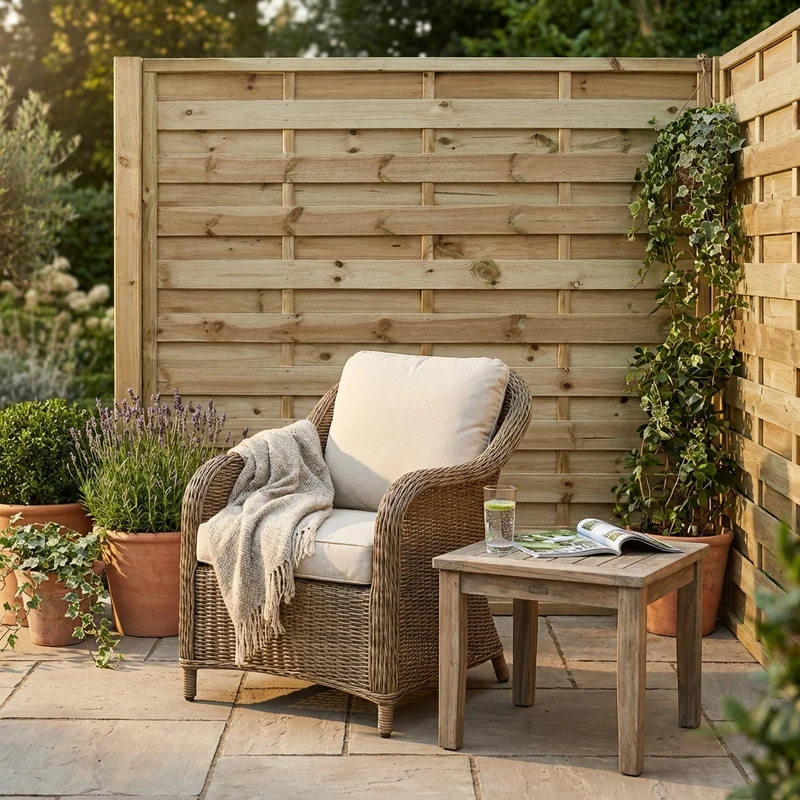 Frangivento da Giardino in Legno cm 90x4 4x180 - RUDY