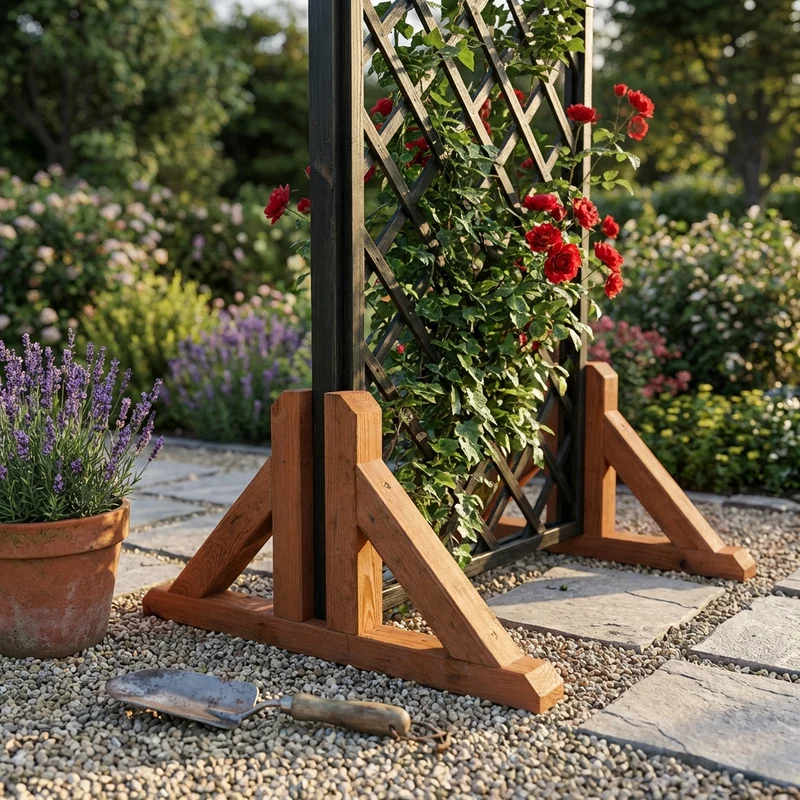 Piedino doppio sostegno griglia in Legno cm 60x30x4 5 - KORY