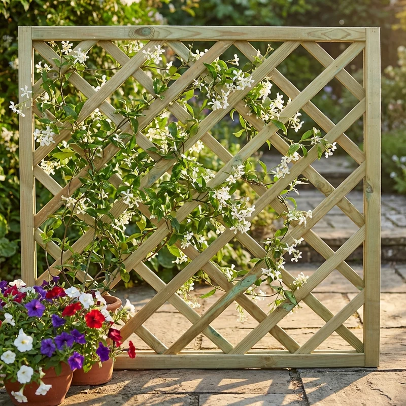 Griglia da Giardino in Legno cm 90x3x90 - AMOS