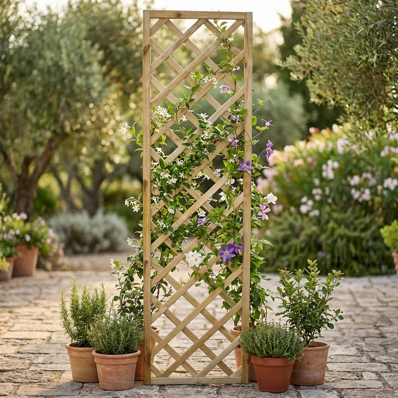 Griglia da Giardino di pino impregnato in autoclave 40x180 in Legno cm 40x3x180 - DANNIE