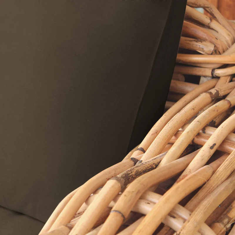Chaise longue da Giardino con cuscino in Rattan naturale - NATUR