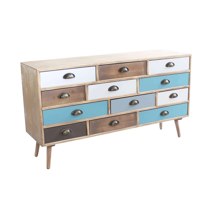Cassettiera 12 cassetti in Legno cm 120x36 5x49 - CAL