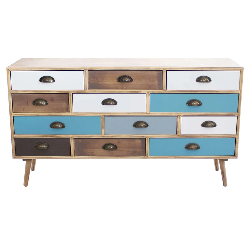 Cassettiera 12 cassetti in Legno cm 120x36 5x49 - CAL