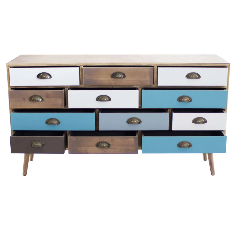 Cassettiera 12 cassetti in Legno cm 120x36 5x49 - CAL