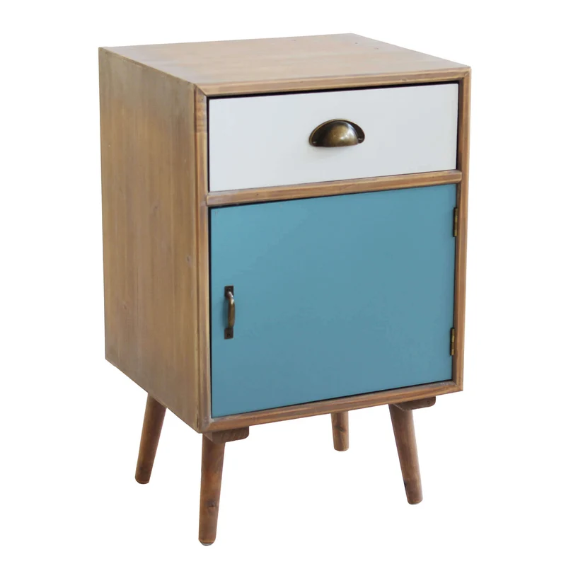 Mobiletto 1 anta 1 cassetto in Legno cm 40x36 5x46 - LUCAS
