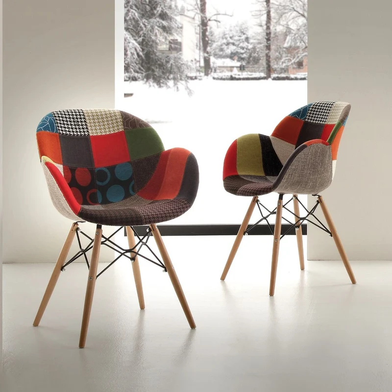 Sedie patchwork multicolore Evette Patch
