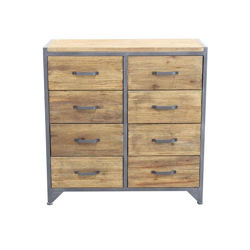 Cassettiera in Legno Metallo cm 81 5x38x82 5 - TRISTAN