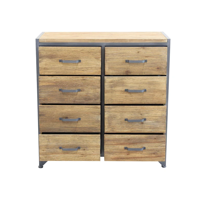 Cassettiera in Legno Metallo cm 81 5x38x82 5 - TRISTAN