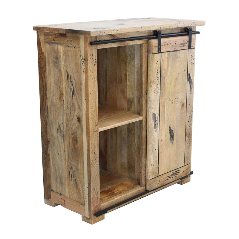 Cassettiera per soggiorno Industrial in Legno cm 90x45x100 - RICK