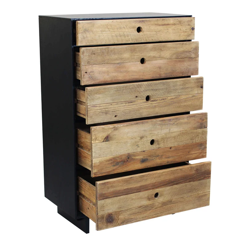 Cassettiera in Pino riciclato cm 70x40x110 - PINE