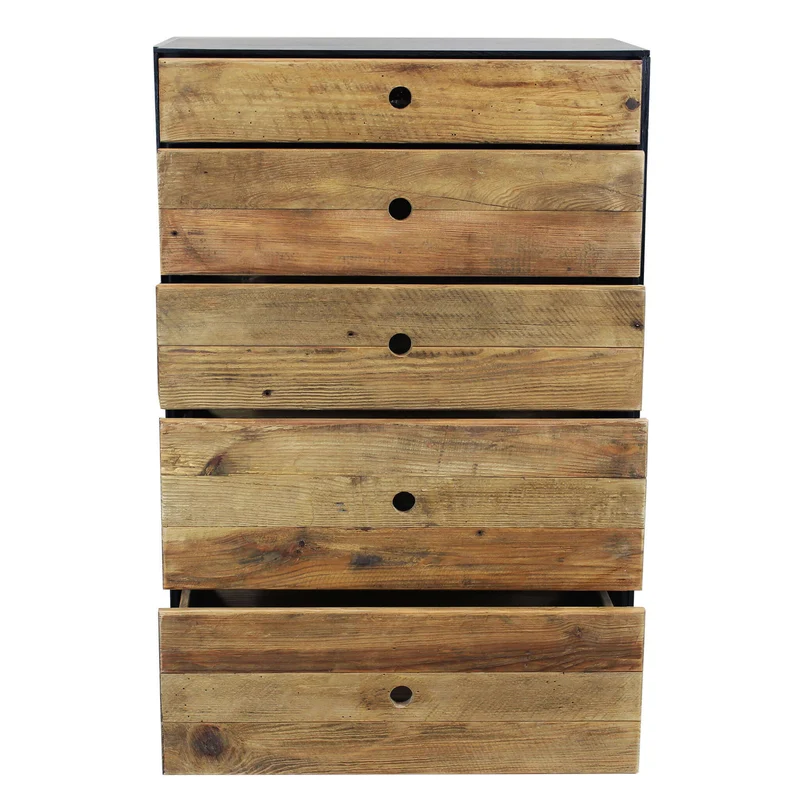 Cassettiera in Pino riciclato cm 70x40x110 - PINE