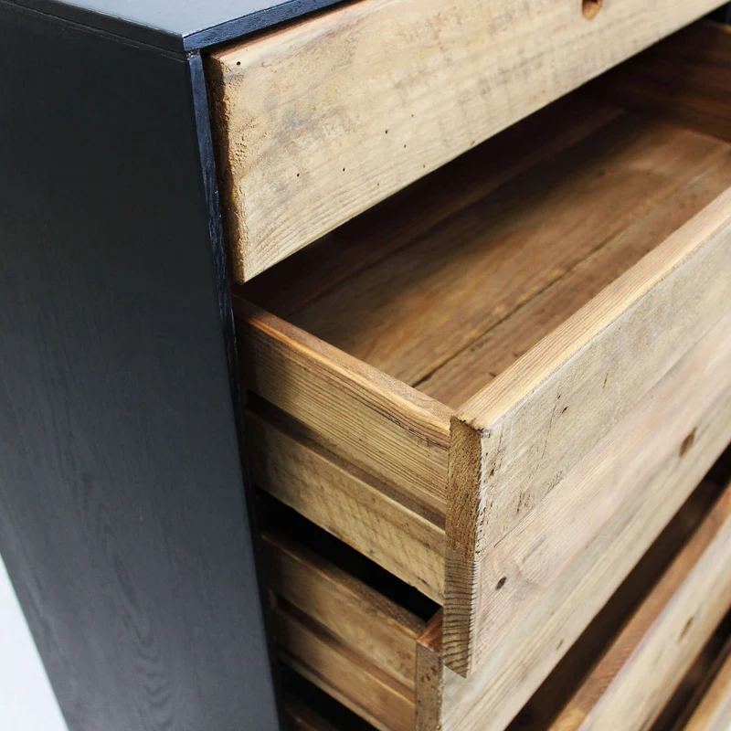 Cassettiera in Pino riciclato cm 70x40x110 - PINE