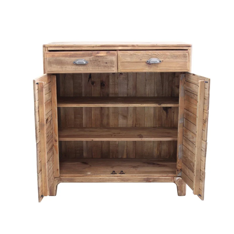 Cassettiera con 10 cassetti in Pino riciclato cm 105x48x113 - PINE