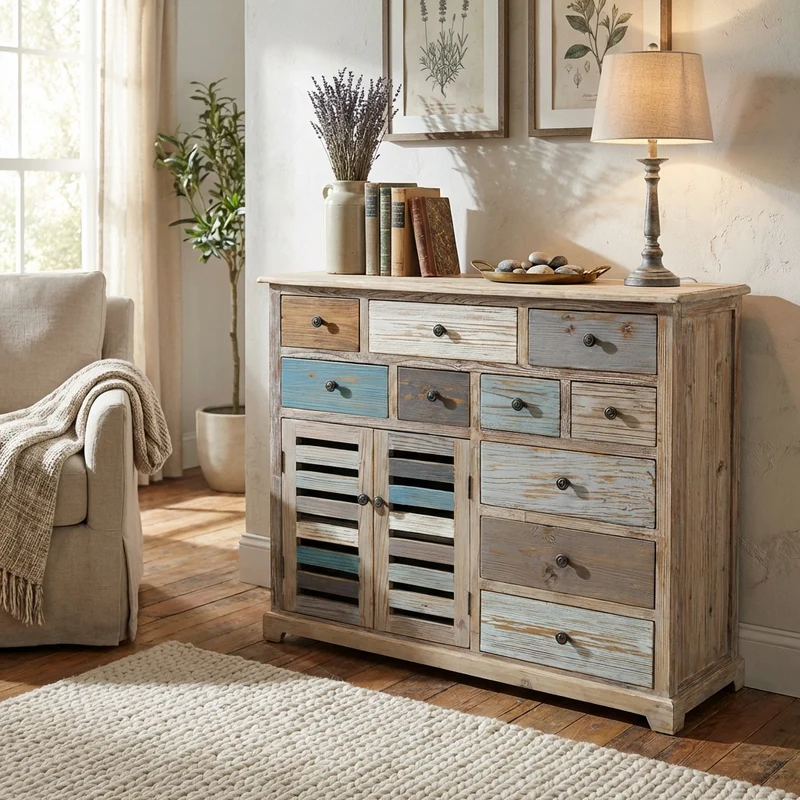 Credenza colorato in Legno cm 108x38x89 - FREDDY