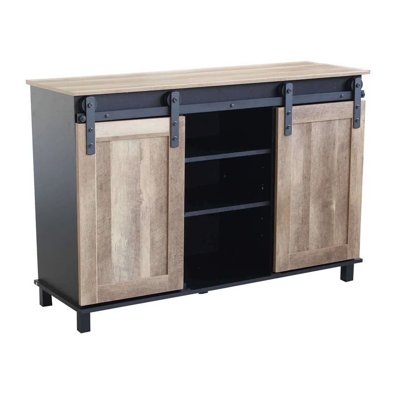 Madia per soggiorno Industrial in Legno Acciaio cm 120x40x82 - TREY