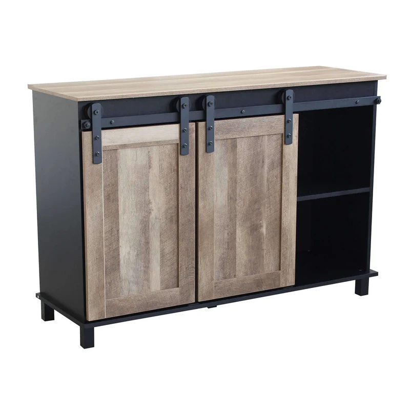 Madia per soggiorno Industrial in Legno Acciaio cm 120x40x82 - TREY