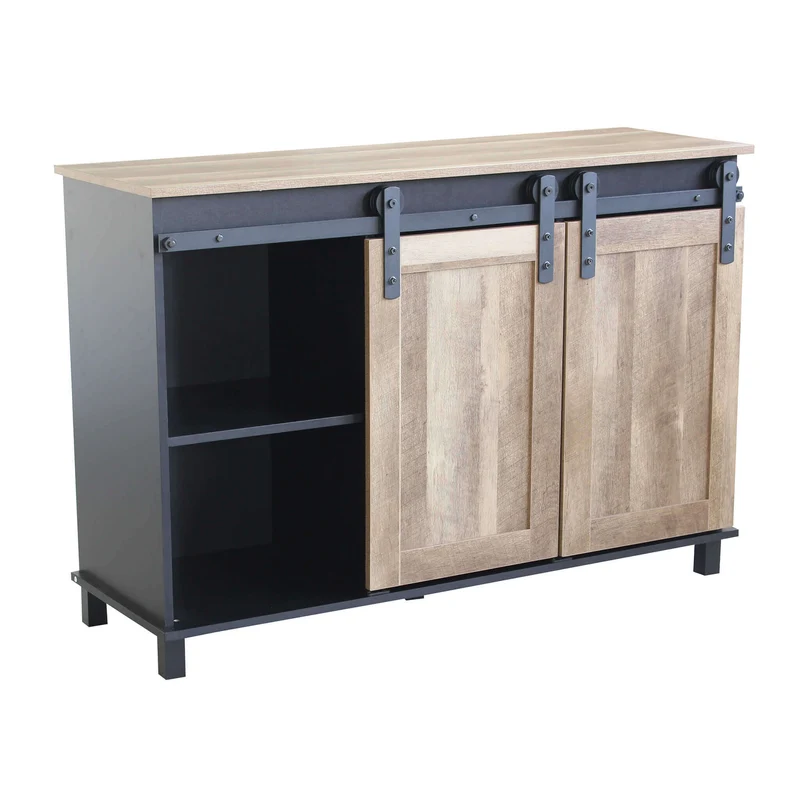 Madia per soggiorno Industrial in Legno Acciaio cm 120x40x82 - TREY