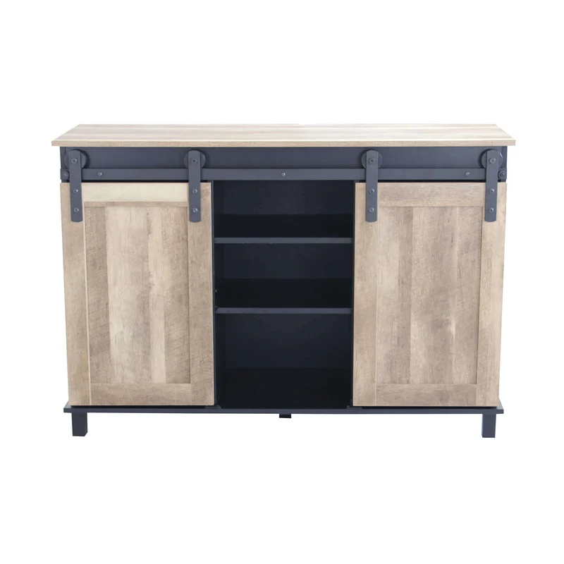 Madia per soggiorno Industrial in Legno Acciaio cm 120x40x82 - TREY