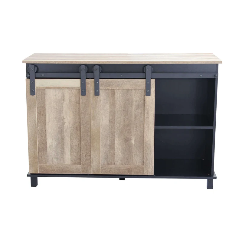 Madia per soggiorno Industrial in Legno Acciaio cm 120x40x82 - TREY