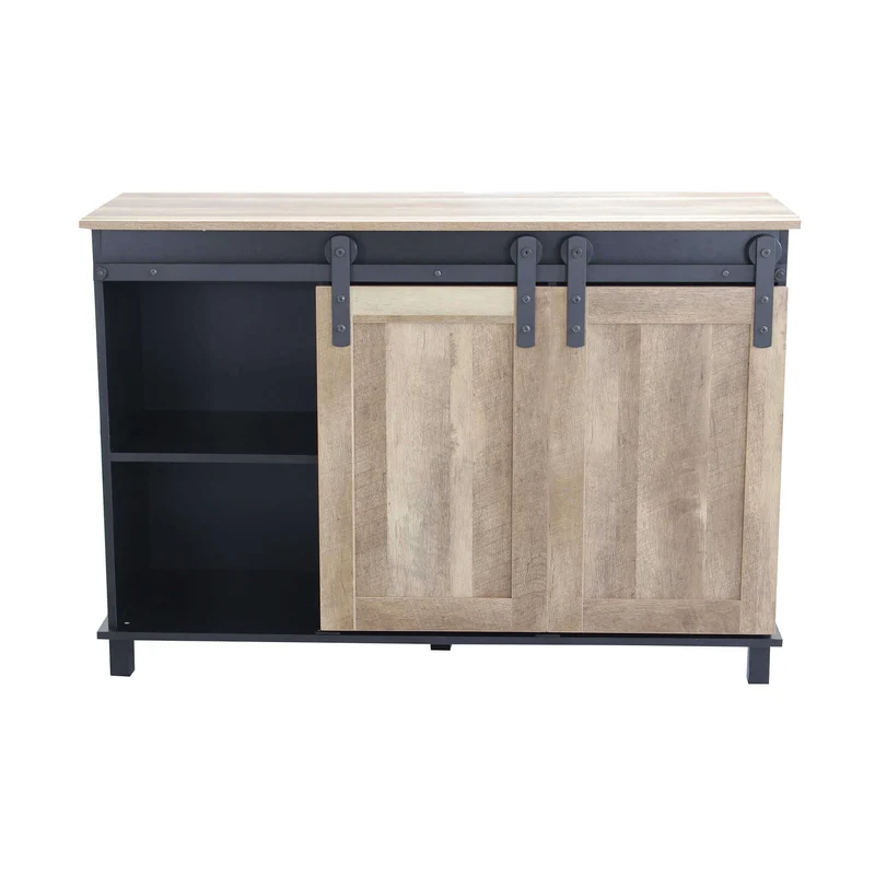 Madia per soggiorno Industrial in Legno Acciaio cm 120x40x82 - TREY