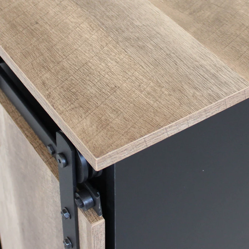 Dispensa per soggiorno Industrial in Legno Acciaio cm 80x160x40 - TREY