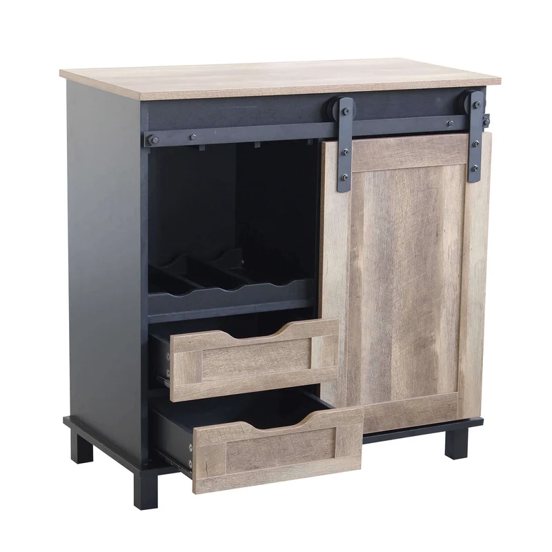 Madia per soggiorno Industrial in Legno Acciaio cm 80x40x82 - TREY