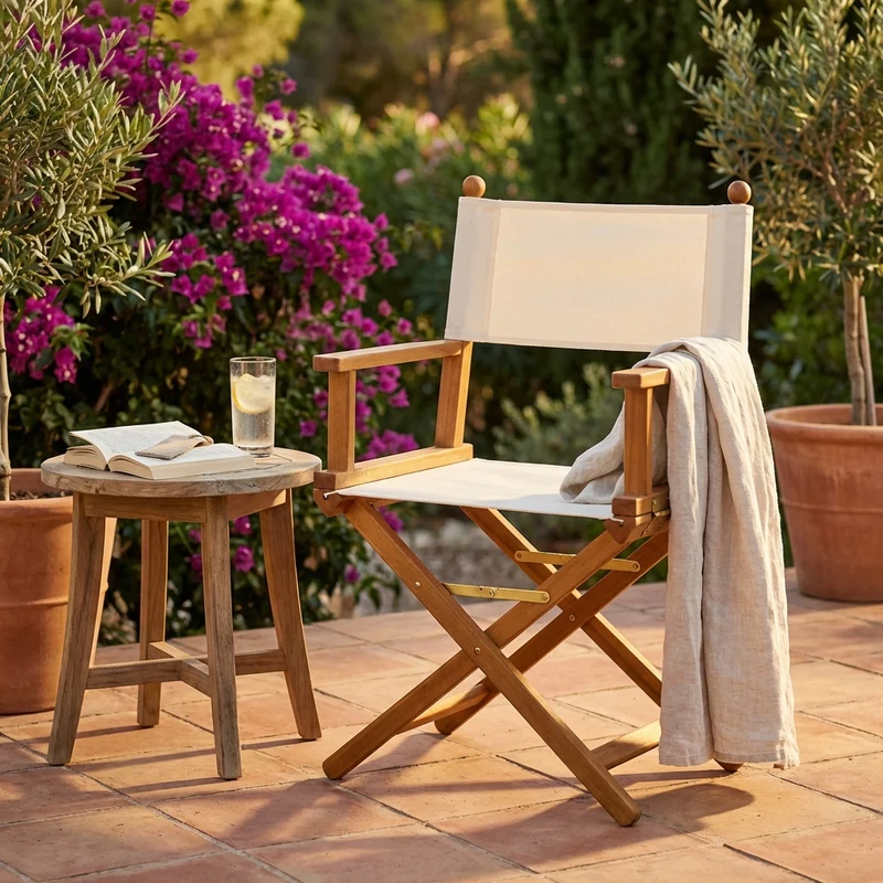 Poltrona da Giardino regista Pieghevole in Legno Acacia cm 58x44x91 - TIMMY