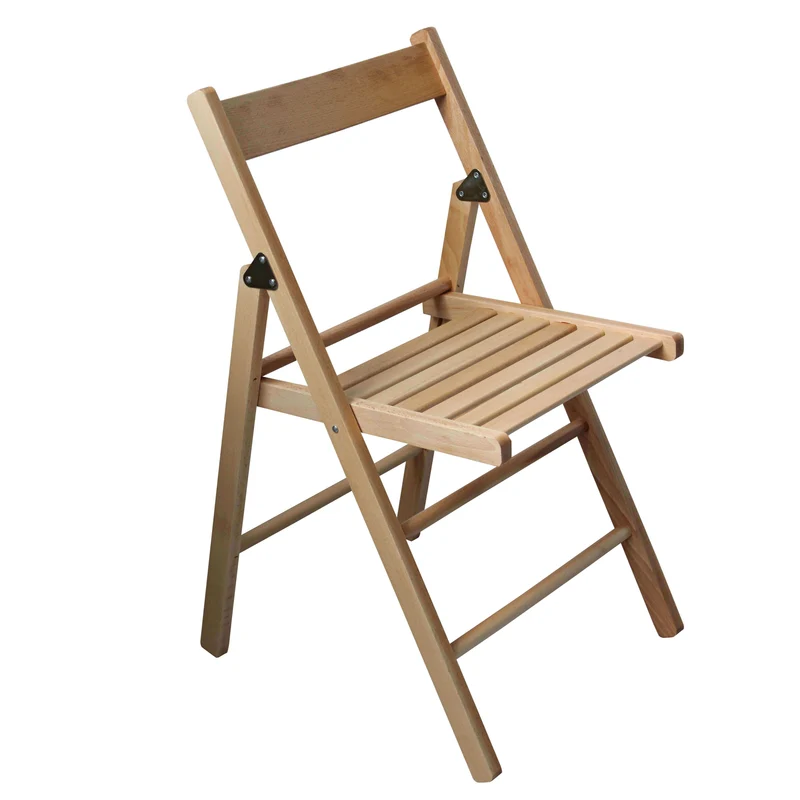 Sedia da Giardino Pieghevole Salvaspazio in Legno cm 88x43x40 - SHANE