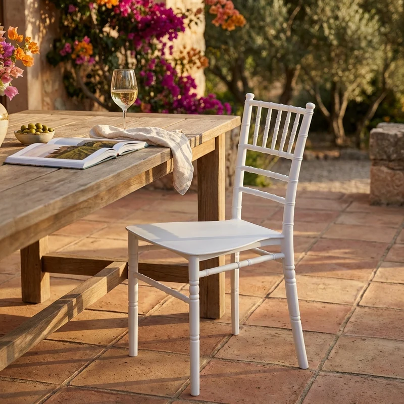 Sedia da Esterno interno vintage in Polipropilene cm 40x39x92 - KAM