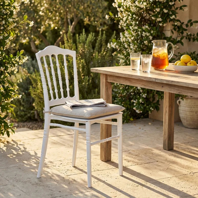 Sedia da Esterno interno vintage in Polipropilene cm 40x39x92 - KAM