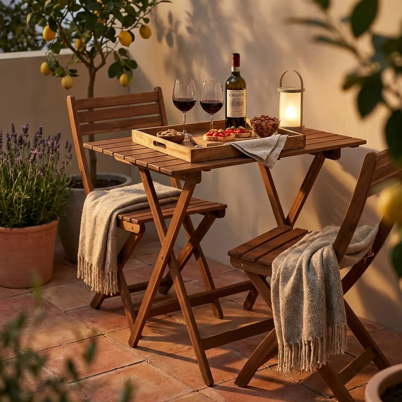 Tavolo da Giardino Pieghevole Salvaspazio 60x80 - MERLIN