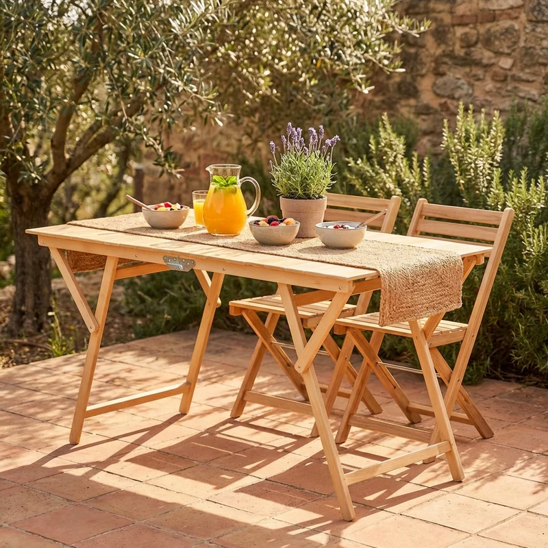 Tavolo da Giardino Pieghevole Salvaspazio 70x140 - WENDELL