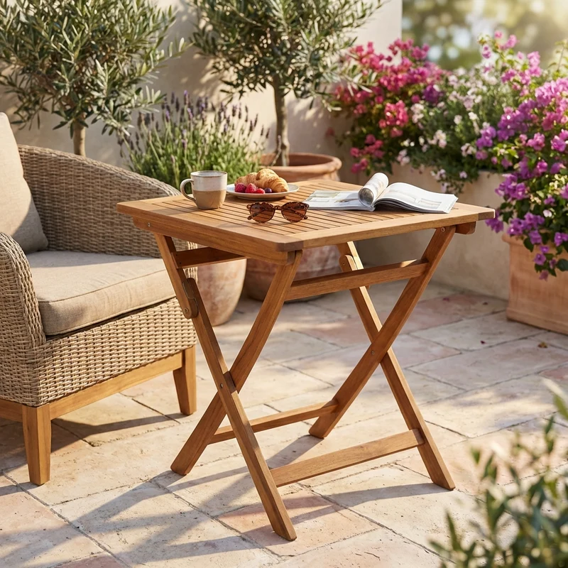 Tavolino da Giardino Pieghevole 70x70 - JASPER