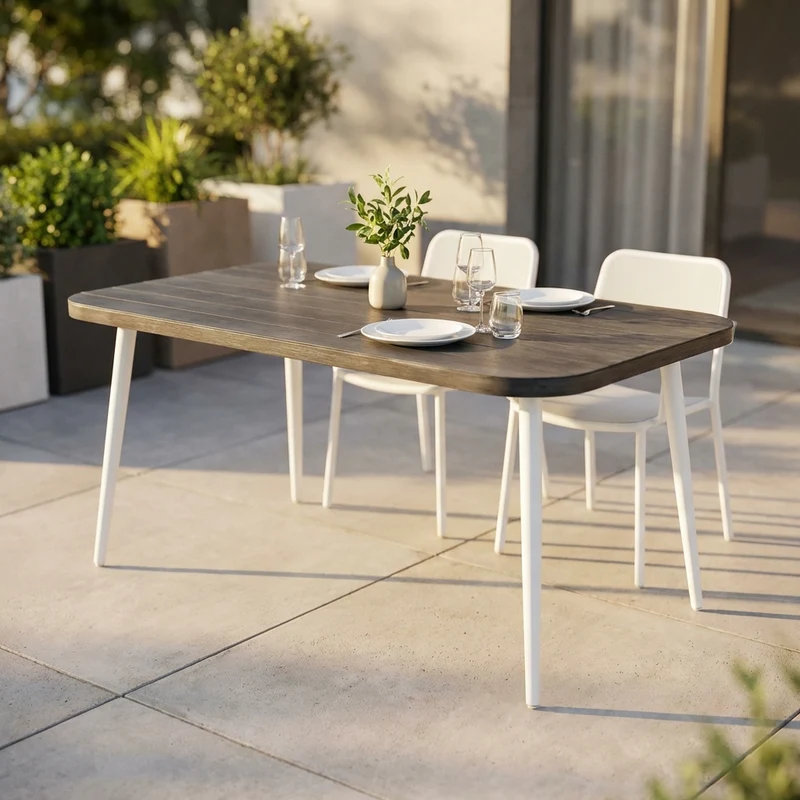 Tavolo con ripiano effetto Legno 160x90 - FREEMAN