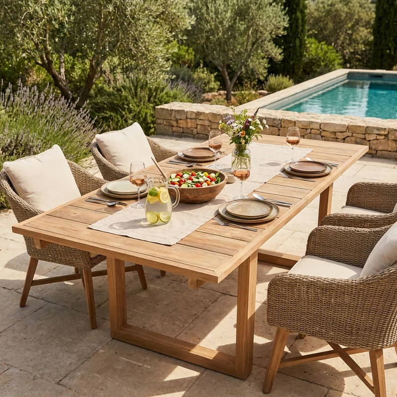 Tavolo in Teak Allungabile 180/260x100 - LANFORD