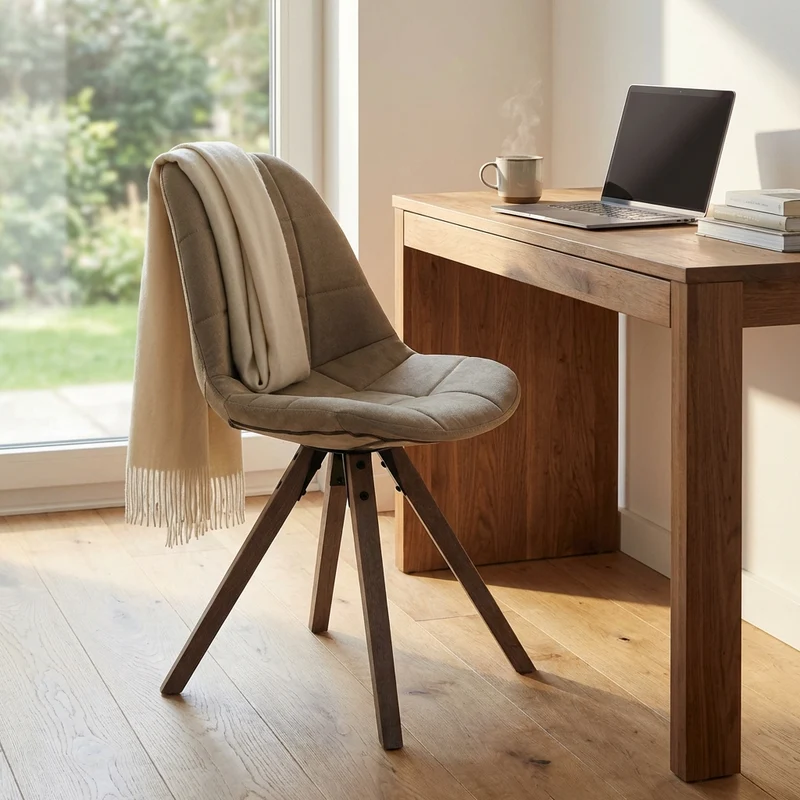 Sedia Moderna Scandinava in Legno Tessuto cm 48x44x84 - STEVE