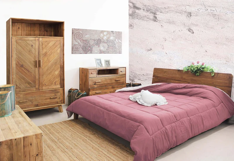 Armadio due ante in Pino riciclato cm 106x55x200 - PINE